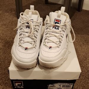 Fila White Sneakers with Logo